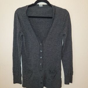 JCrew Cardigan Gray Women's Sweater Large